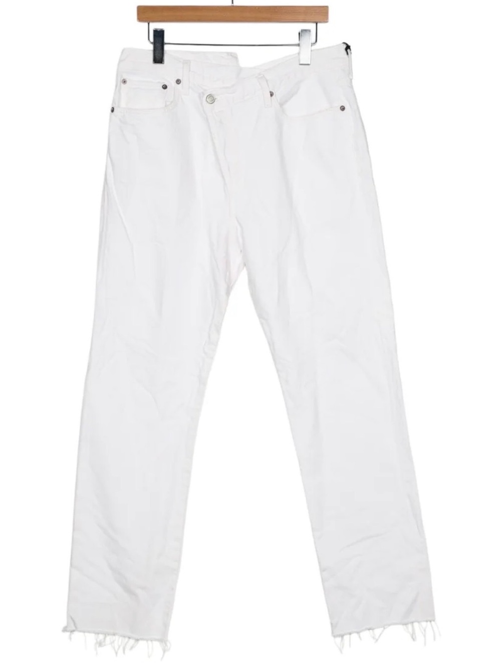 NWT Agolde White Straight-Leg Jeans